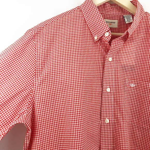 Dockers Gingham Button Front Long Sleeve Shirt - Picture 3 of 6